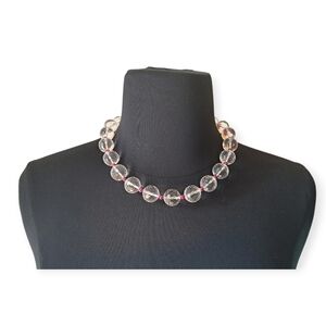 14K Gold GSJ Crystal Ball Necklace - Filigree Clasp Fine